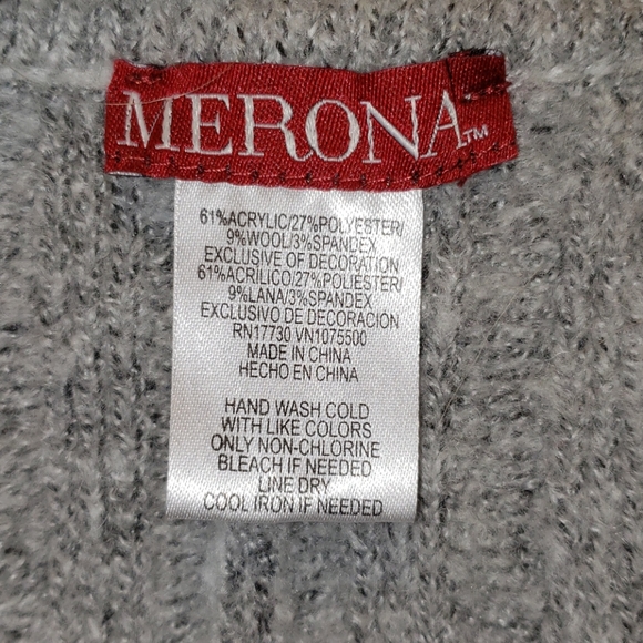 Grey open sweater with frills - Picture 6 of 6